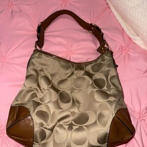 COACH PEYTON SATEEN HOBO SHOLDER BAG